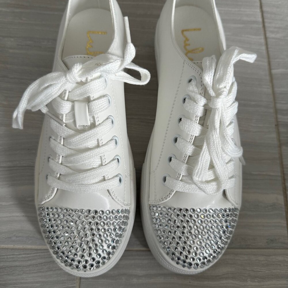 Platform white sneakers - Glitzzy
